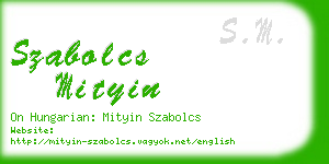 szabolcs mityin business card